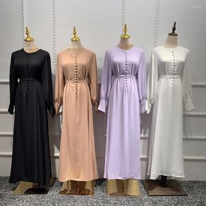 Ubranie etniczne Dubai Turcja Islam Pakistan Muzułmańska sukienka dla kobiet szata arabe longoe djellaba femme eid Mubarak Ramadan Chifon Kaftan Abaya