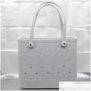 Storage Bags Bogg Bagbogg Bag Xl Waterproof Woman Eva Tote Large Shop Basket Washable Beach Purse Eco Jelly Candy Lady Handbags 284