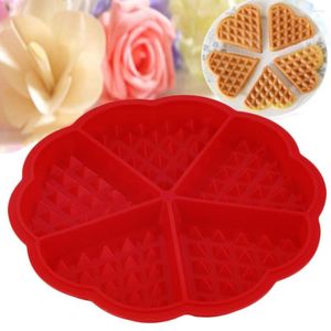 Baking Moulds 5 Lattice Heart-shaped Belgian Waffle Round Cake Cooking Tools Kitchen Accessories Supplies