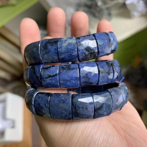 Strand Blue Natural Dumortierite Stone Beads Pulseira Gem Jóias Bangle For Woman Gift Wholesale!