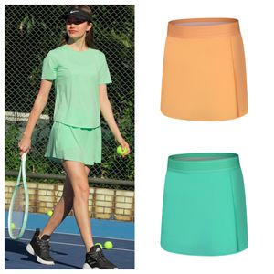 Tennis skirt pleated yoga skirt Sportswear women's running fitness golf sports pocket skirt