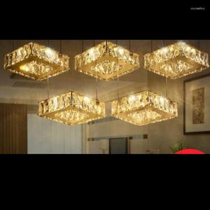 Pendant Lamps Creative Personality Chandelier Modern Minimalist Led Restaurant Dining Room Crystal Lamp Clothing Store Lighting
