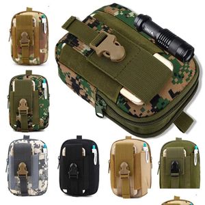 Outdoor Bags Men Waist Pack Bum Bag Pouch Waterproof Tactical Sport Hunting Belt Molle Nylon Mobile Phone Travel Tools Drop Delivery Dhrdk