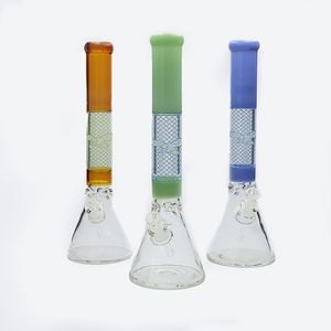 High Quanlity Wholesale Beaker Bong Glowing in Dark 16 Inch Height Glass Bong for Adult in Home