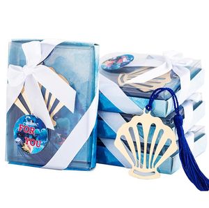 Zakładka na morze z Tassel Wedding Favours Prezenty urodzinowe Bridal Shower Ocean Temat Event Peepsake Party Giveawways Sn4192