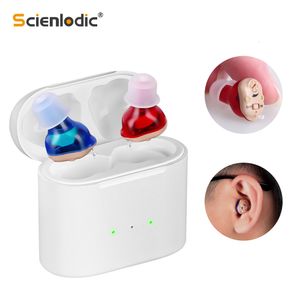Other Health Beauty Items Elderly Hearing Aid Rechargeable ITE Deaf The Listening Device Mini Wireless Sound Amplifier Invisible Aids Headphones 230801
