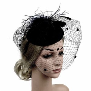 Wide Brim Hats Bucket Handmade Large Women Feather Floral Hair Fascinator Hat Headband Accessories Fedoras 230801