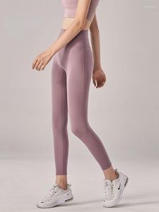 Calças Active Pants Ioga Calças Femininas Sem Embaraço Secagem Rápida Quadril Exercício Fitness Correndo Levantando Leggings de Cintura Alta