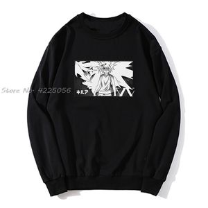 Мужские толстовок толстовок Killua Zoldyck Hunter x Hoodie Anime Manga HXH Spring Awumn Men Sulver Streetwear 230731 230731