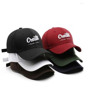 Top Caps Fashiom Bahar Yaz Beyzbol Ayarlanabilir Basit Nakış Sırık Snapback Hat Unisex Hip Hop Kapağı Seyahat Spor Güneş Şapkaları