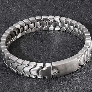Charm Bracelets Bracelet Men 12MM Matte Stainless Steel Men's On Hand Bands Male Jewellery Iron Mannen Armband Wholesale Item 230731