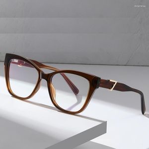 Güneş gözlüğü cohk moda anti -mavi ışık gözlükleri çerçeve kadınlar retro miyop gözlük optik gözlükler şeffaf lens gösteri gafas