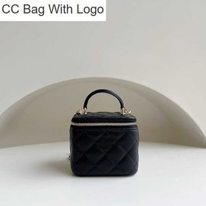 CC Bag 10A أعلى جودة حقائب مستحضرات التجميل حقائب مصممة 11 سم محفظة حقيبة يد حقيبة حقيقية من الجلد مع صندوق C069