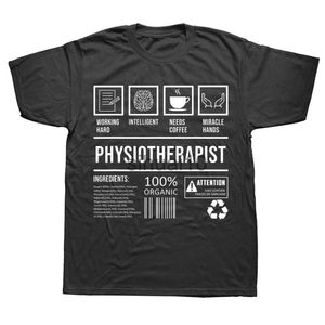 Herren T-Shirts Therapie Abschluss Physiotherapeut T-Shirts Baumwolle Streetwear Kurzarm Geburtstagsgeschenke Sommerstil T-Shirt Herrenbekleidung J230731