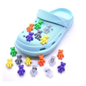 Akcesoria części butów PVC guma urok buty Clog Jibz Fit Buttons opaska opaska klamra kreskówka niedźwiedź holesoes serie losowo