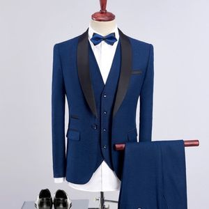 Męskie garnitury Blazery niestandardowe drużbowie wzór pana młodego Tuxedos szal Lapel Mężczyzna Wedding Man 21187581 230731