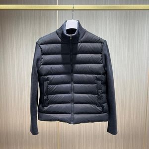 Giacca da Uomo Cappotto Lavorato a Maglia Pannellatura Piumino Abbigliamento Manica Lunga Lana Moda Casual Solido Caldo Autunno Inverno Capispalla Chaquetas Para Hombre Nero M-XXL