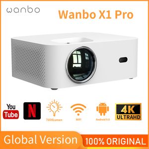 Annan elektronik Wanbo X1 Pro Projector 4K Android 9 0 Support 1080p 7000LUMEN MINI LED PORTABLE 1280 720P Keystone Correction for Home 230731