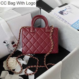 CC Bag 10a Originalkvalitet Kosmetisk väska 15 cm kvinna axel handväska läderkedja crossbody väska lyx designer väskor mode dam handväska med låda c070