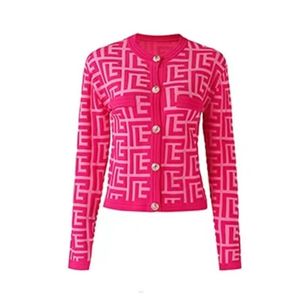 Maglioni firmati Abiti da donna modelli felpe con cappuccio Cardigan manica lunga monopetto bottoni a contrasto colore giacca maglioni lavorati a maglia taglia S-2XL