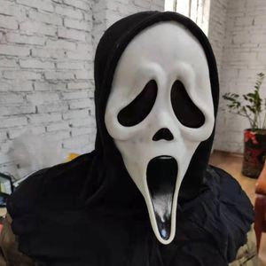 Máscaras de festa Máscara de Halloween Demônio gritando Máscara Ghostface Máscara de morte engraçada Horror Máscara de caveira Script Matando Suprimentos decorativos 230731