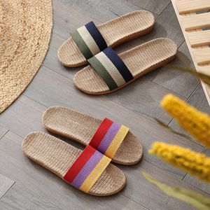 Dress Shoes 2023 large size linen slippers home couple indoor wood floor cotton and summer sandals 16 JUANFA 230731