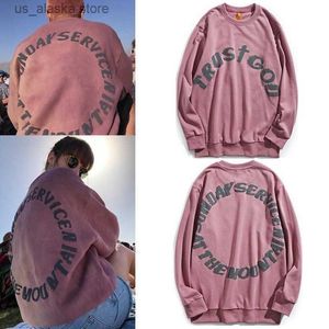 Heren Hoodies Sweatshirts Hoge kwaliteit Tie Dye Sunday Service Heilige Geest Sweatshirts Hoodie 1 1 CPFM.XYZ Dames Heren Nice Washed Puff Pullover T230731