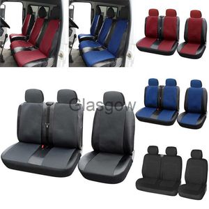 Car Seats 12 Seat Covers Car Seat Cover for TransporterVan Jacquard PU Leather For Renault Maste 2 For Peugeot For 1996 ford For VW T4 x0801