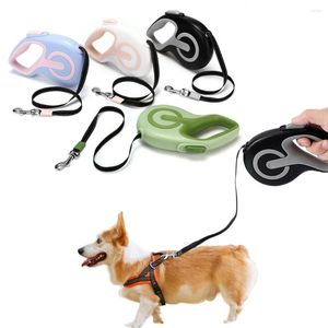 Collari per cani 3M / 5M guinzaglio retrattile automatico nylon resistente riflettente per cuccioli cani di taglia media corda per trazione per animali domestici cintura di piombo