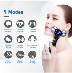 EMS Face Lifting Ball Massager LED Light Therapy Red Lights Skin Rejuvantaion Micro Current Eye Bag Wrinkle Removal Beauty Device