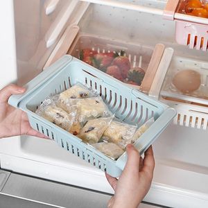 Бутылки для хранения регулируемые кухонные организаторы холодильника стойка для холодильника держатель морозильной камеры выдвижной ящик для выдвижного ящика Saver Saver