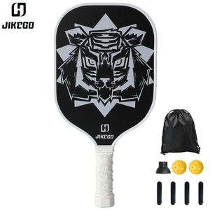 Tennis Rackets JIKEGO Thermoformed 3K Carbon Fiber Pickleball Paddle Set 16mm Graphite Racquet Pickle Ball Racket Professional Lead Tape Cover 230731