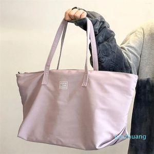 Evening Bags Purple Commuter Tote Bag Women's Large Capacity Nylon Shopping College Students Class Shoulder Ladies Handbag