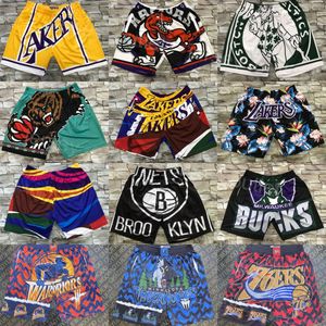 Zipper -Fliegen Basketball Shorts Just Don Pant Pocket Wear Joggshose Running Justdon Short Draw String Retro Elastic Taille Team Mann Kyle Kuzma Wendell Carter Jr.