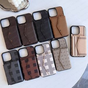 Top Fashion Flower Letter Card Pocket Phone Case for iPhone 15 14 13 12 11 Pro Max X Xs Xr 8 7 Plus Leather Back Protect Cover Samsung Galaxy S23 S22 S21 S20 Ultra Note 20 10