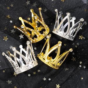 Party Supplies Mini Crown Cake Topper Princess Pearl Ornaments For DIY Wedding Birthday Baby Shower Baking Decorating Tools