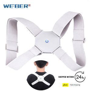 Back Massager Smart Placure Corrector Lumbar Belt Nylon Induktion Sitting Cervical Spine Antihunchback 230801