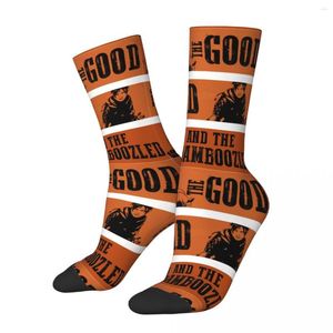 Herrensocken, lustig, glücklich, drei Menschen, Retro, Harajuku, The Good Bad And Ugly, Street-Style-Muster, Crew-Socken, Geschenk, bedruckt