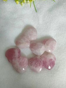 100-300g Fabricantes Atacado Cristal Rosa Natural Duplo Corações Esculturas Pequenas Decoração de Casa