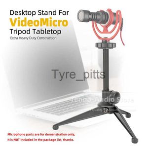 MP3/4 Docks Cradles Desk Tripod Metal Microphone Stand For Rode VideoMicro Video Micro Desktop Bracket Mic Tabletop Boom Mount Table Mike Holder x0731