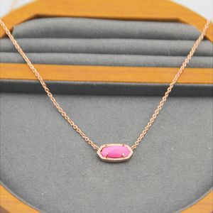 Rosa Pingente Colares Colar Rosa Turquesa Real 18K Banhado A Ouro Dangles Glitter Jóias Carta Presente Com Saco de Pó Livre de Alta Qualidade A