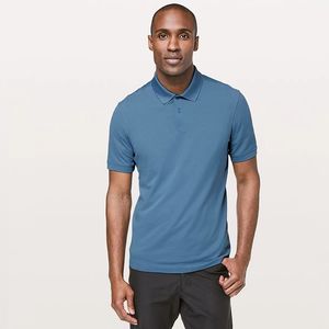 lu Sports Mens Polo Shirt Mens Quick Dry Sweat-wicking Workout Shrits Top Men Workout Short Sleeve R276