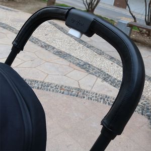 ベビーカー部品アクセサリPUレザーハンドルカバーCybex Eezy S Twist 2 / Eezy S 2ベビーカープラムスリーブ保護ケースカバーベビーカーアクセサリー230731