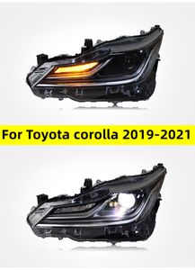 トヨタカローラ20 19-20 21改造されたストリーミングターンシグナルヘッドライトのLEDヘッドライトライトアセンブリ