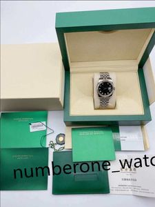 Caixa de relógio masculina à prova d'água papel 116234 36 mm safira espelho diamante bisel preto mostrador mecânico jubileu aço pulseira relógios unissex de luxo