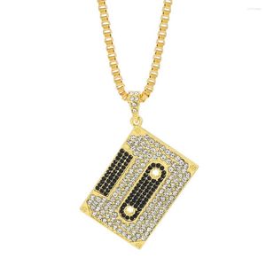 Pendant Necklaces Hip Hop 80'S Cassette Tape Necklace Link Chain For Female Choker Creative Jewelry Party Gift