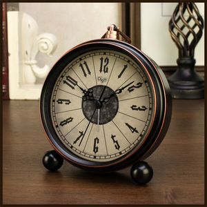 Schreibtisch Tischuhren Wecker Retro Uhr Kleine Desktop American Home Decor Wohnzimmer Dekoration 230731