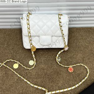 Bolsas de ombro CC 23c Moedas coloridas FLAP SACOS APAZENDOS CLÁSCIA DIAMENTO MINI SQUERSADE HARDWARE GOLD Crossbody ombros Carteiras Designer Luxos femininos H