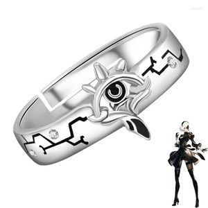 Küme Yüzük Anime Nier Automata Yorha Ring 2B Cosplay Ayarlanabilir Moda Unisex Mücevher Aksesuarları Hediye