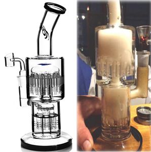 Toro cam su bongs nargiler geri dönüştürücü yağ kuleleri 18mm banger sigara aksesuarları cam yağ brülör boru sepkolator